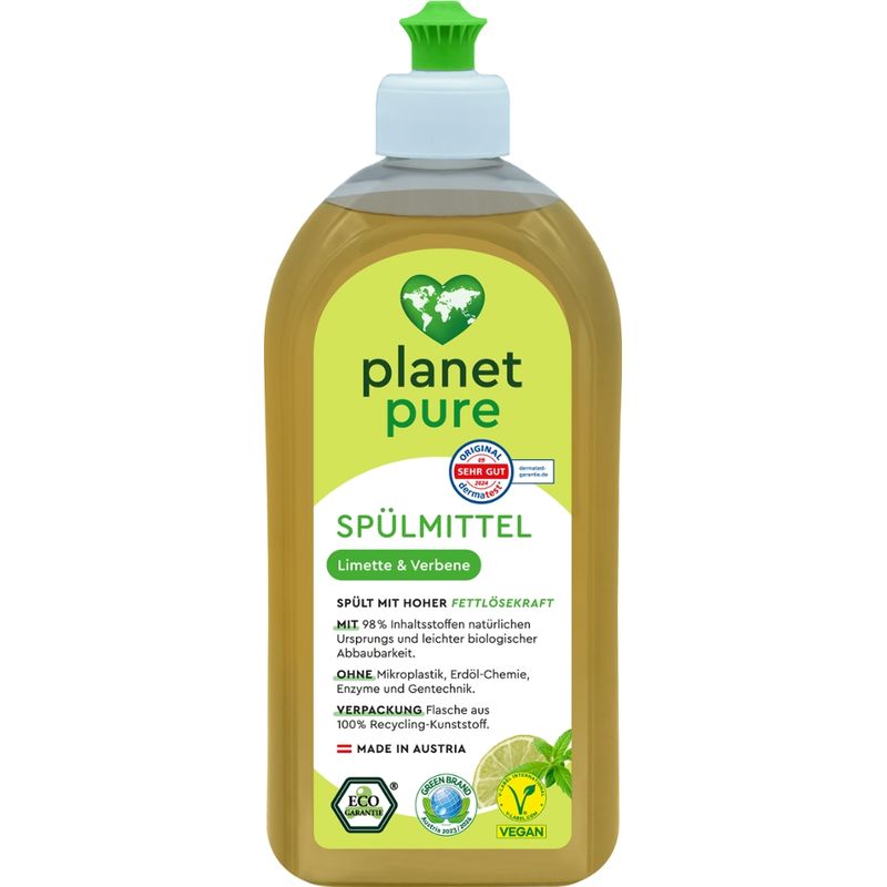Planet Pure Spülmittel Limette & Verbene 500ml - Produktbild