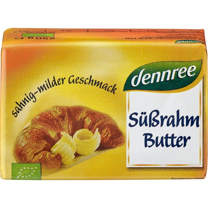 dennree Süßrahmbutter 82% Fett, aus ungesäuertem Rahm - Produktbild