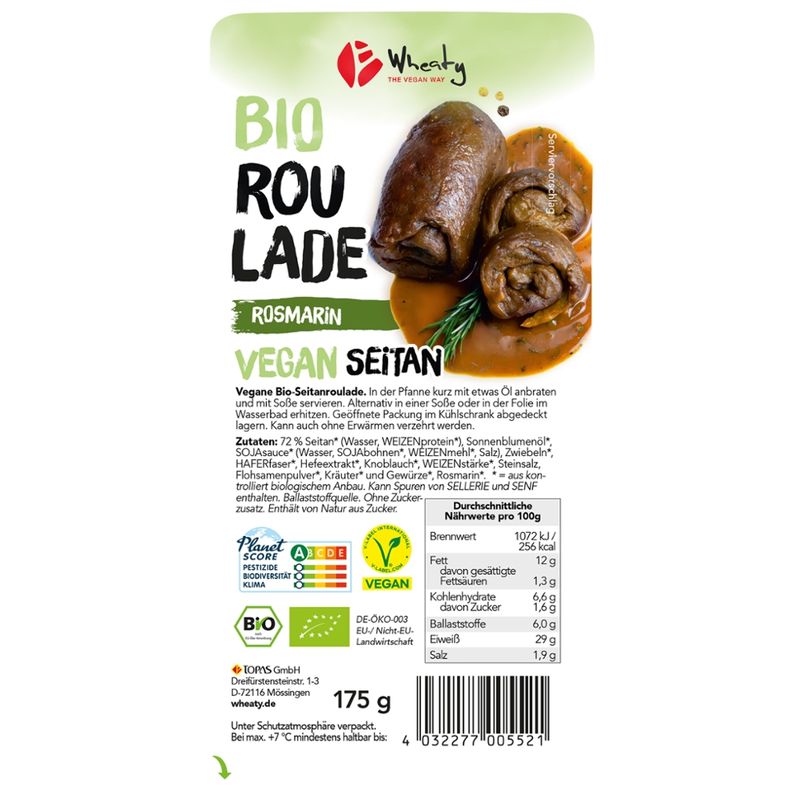Wheaty Vegane Rosmarin-Roulade - Produktbild