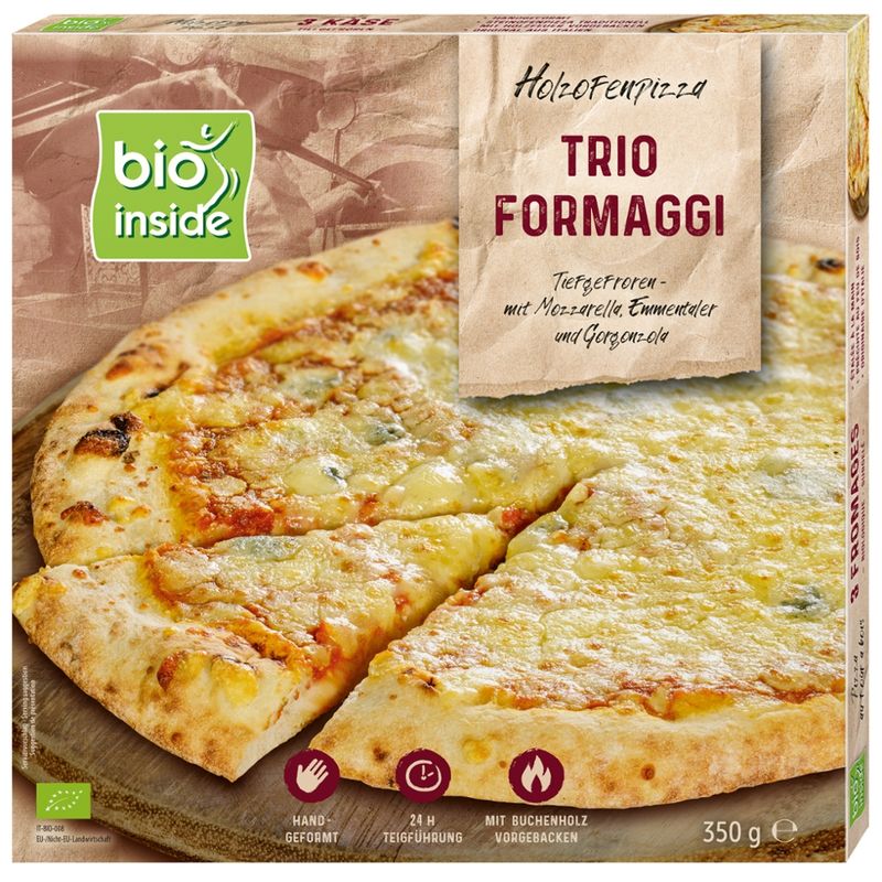 bio inside Holzofenpizza Trio Formaggi - Produktbild