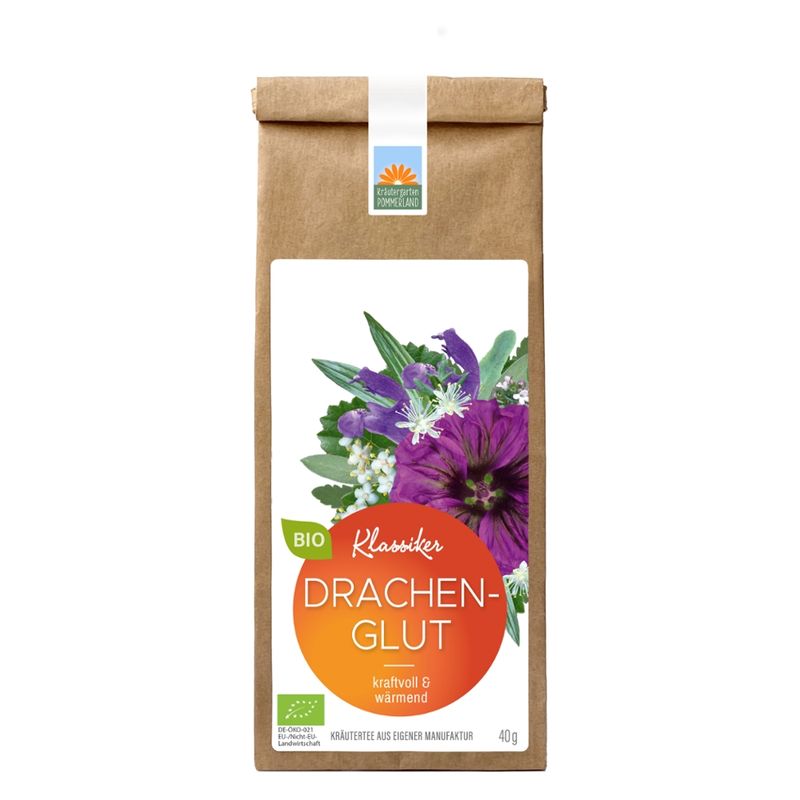 Kräutergarten Pommerland Drachenglut - Bio Erkältungstee in der Papiertüte - Produktbild