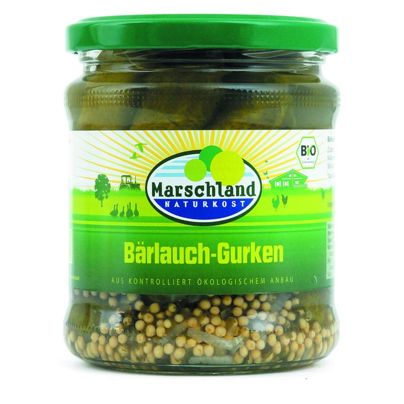 Marschland  Bioland Bio-Bärlauch-Gurken 370 ml Gl. MARSCHLAND - Produktbild