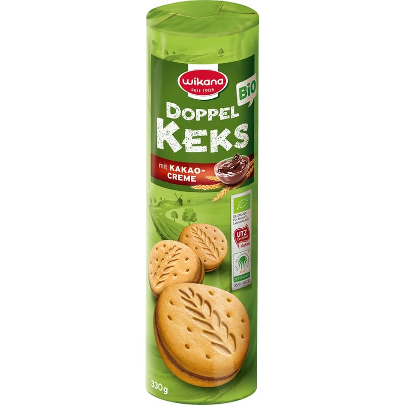 Wikana Bio Doppelkeks mit Kakaocreme, 330 g - Produktbild