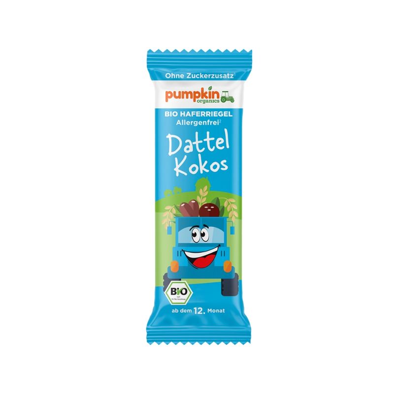 Pumpkin Organics Pumpkin Organics: Bio Haferriegel mit Dattel & Kokosnuss - Produktbild