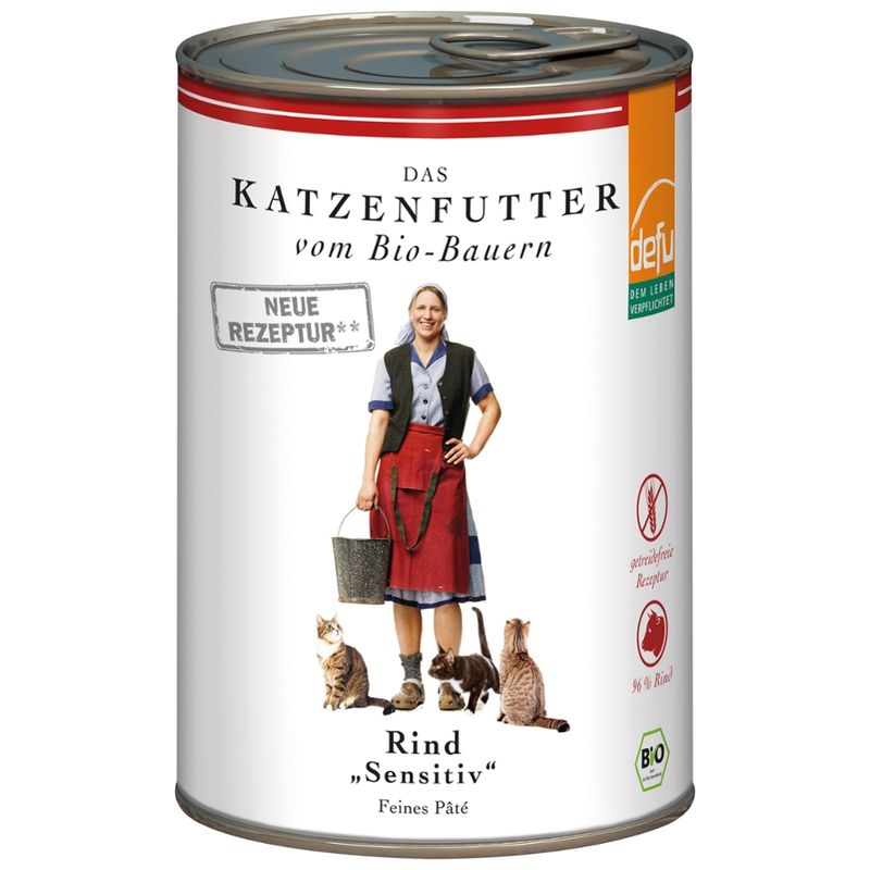 defu - Das Tierfutter vom Bio-Bauern Katze Rind "Sensitiv" - Produktbild