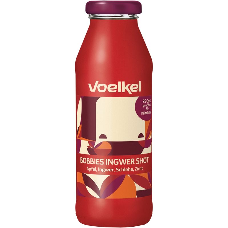 Voelkel Bobbies Ingwer Shot Apfel, Ingwer, Schlehe, Zimt - Produktbild