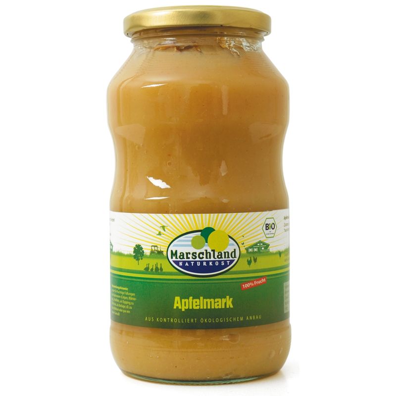 Marschland  Bio-Apfelmark, ungesüßt  720 ml Gl. MARSCHLAND - Produktbild