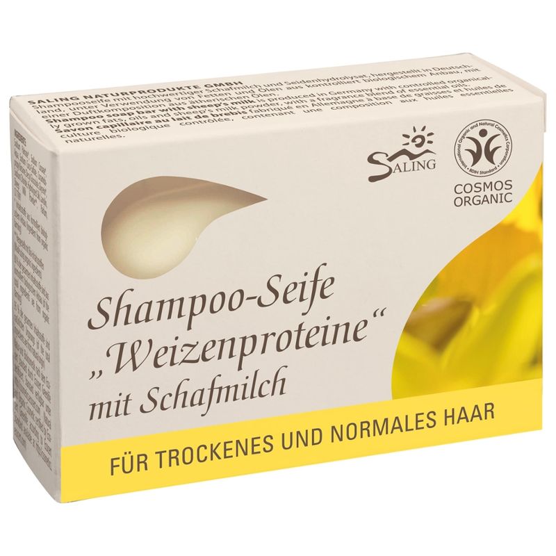 Saling Shampoo-Seife Weizenproteine mit Schafmilch für trockenes und normales Haar - Produktbild