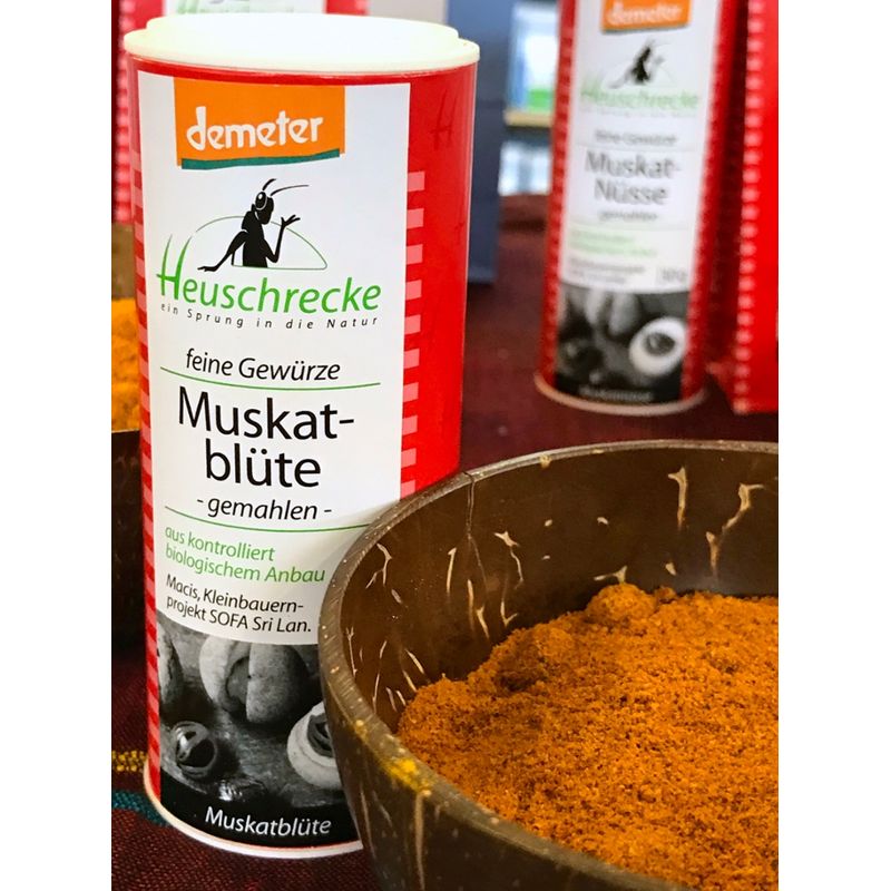 Heuschrecke Muskatblüte (Macis) Demeter, gem., Kleinbauernprojekt SOFA, Sri Lanka, kbA - Produktbild