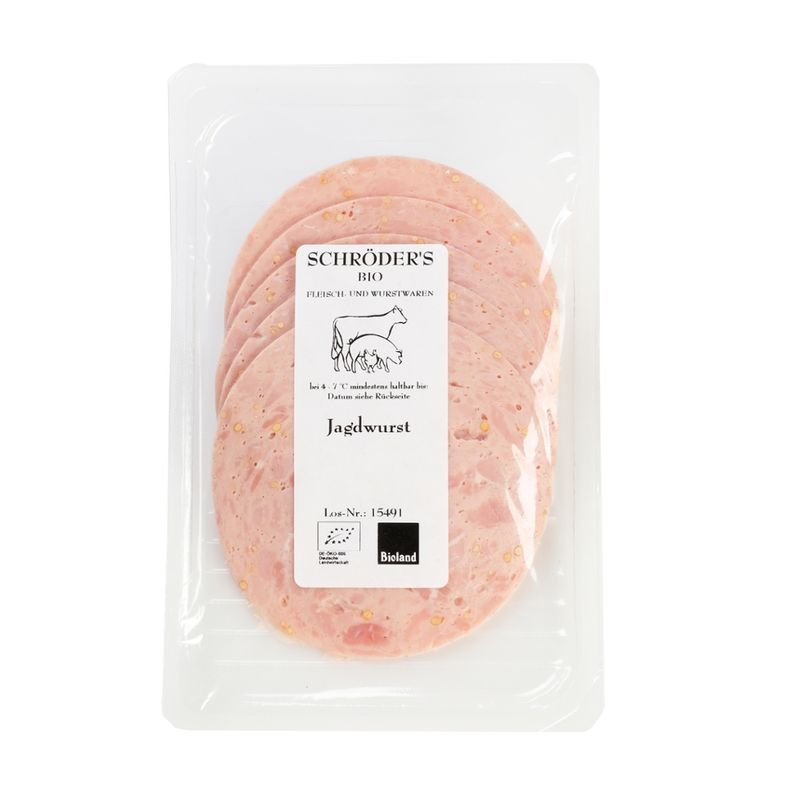 Schröder's Bio Fleisch- und Wurstwaren Jagdwurst in Scheiben ca. 80 g - Produktbild