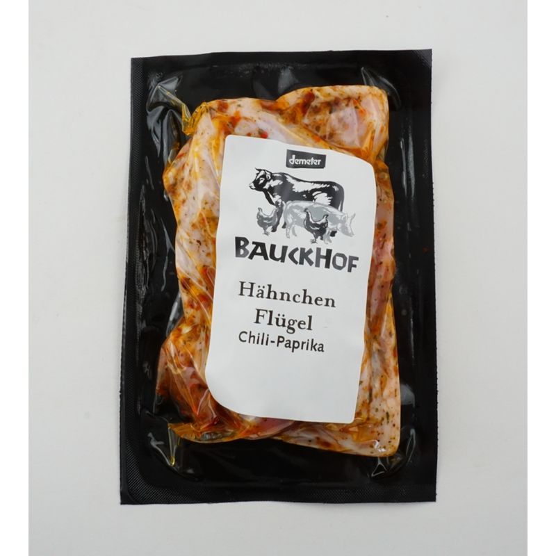 Bauckhof Hähnchenflügel Chili-Paprika 4x90g - Produktbild