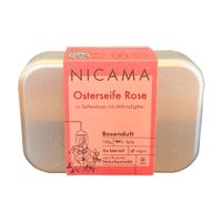 Osterseife Rose in Seifendose mit Abtropfgitter - Produktbild