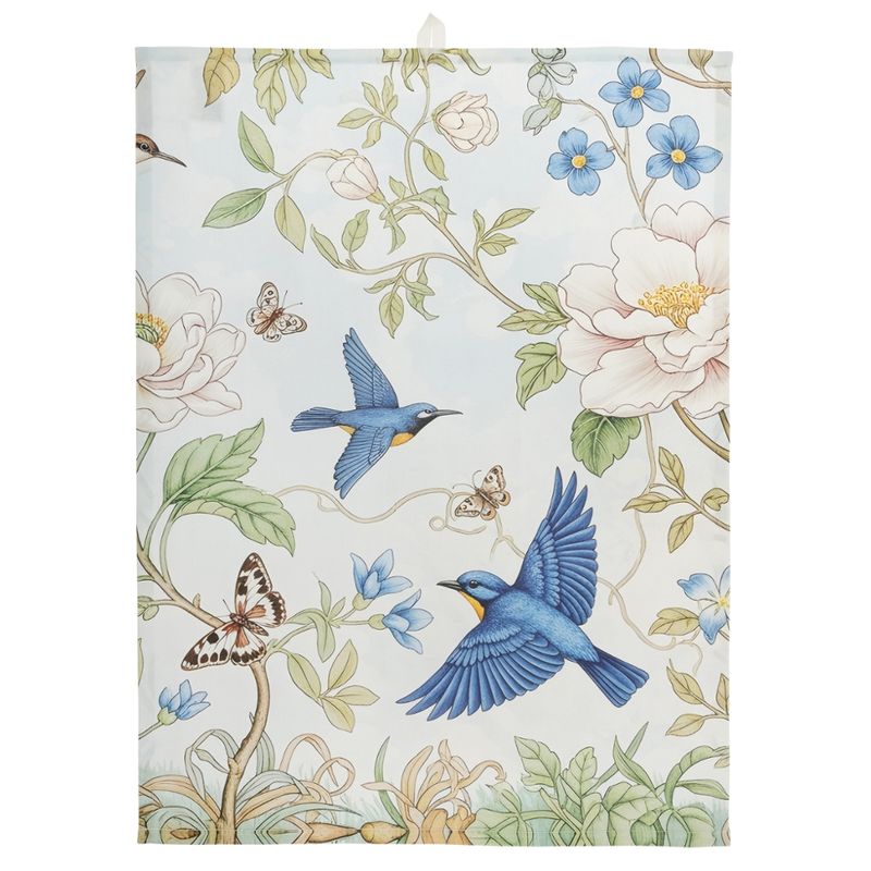 LIVING CRAFTS Küchenhandtuch 1400, 2er Pack, blue/green/birds, 50X70 cm - Produktbild