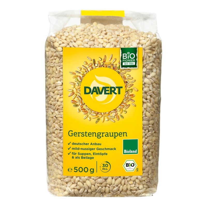 Davert Gerstengraupen Bioland, 500g - Produktbild
