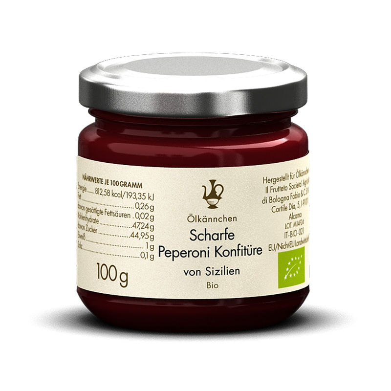 Ölkännchen Ölkännchen Scharfe Peperoni Konfitüre, Sizilien, IT 100g - Produktbild