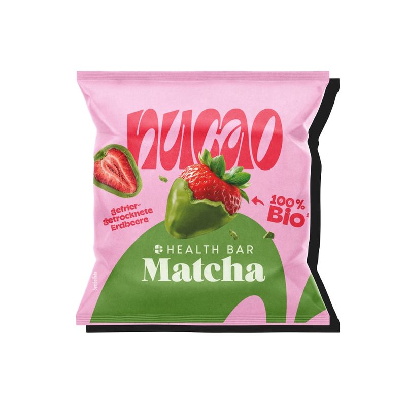 nucao nucao fruits Matcha Crunchy Strawberries (organic) - DE - Produktbild
