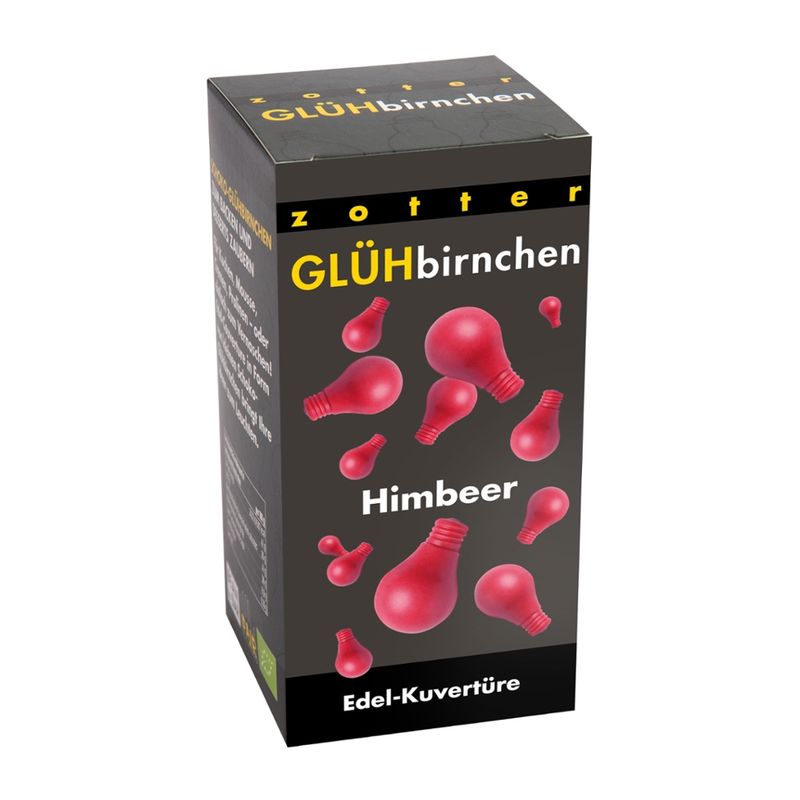 Zotter Schokolade Glühbirnchen Himbeer - Produktbild