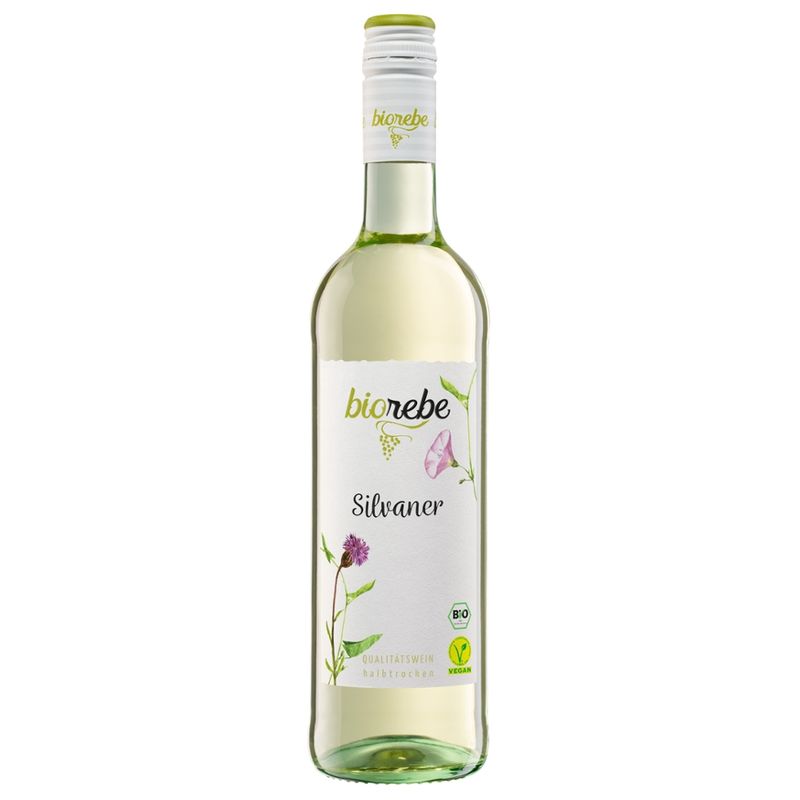 Biorebe Bioweine Biorebe Silvaner QbA halbtrocken Biowein + Vegan - Produktbild