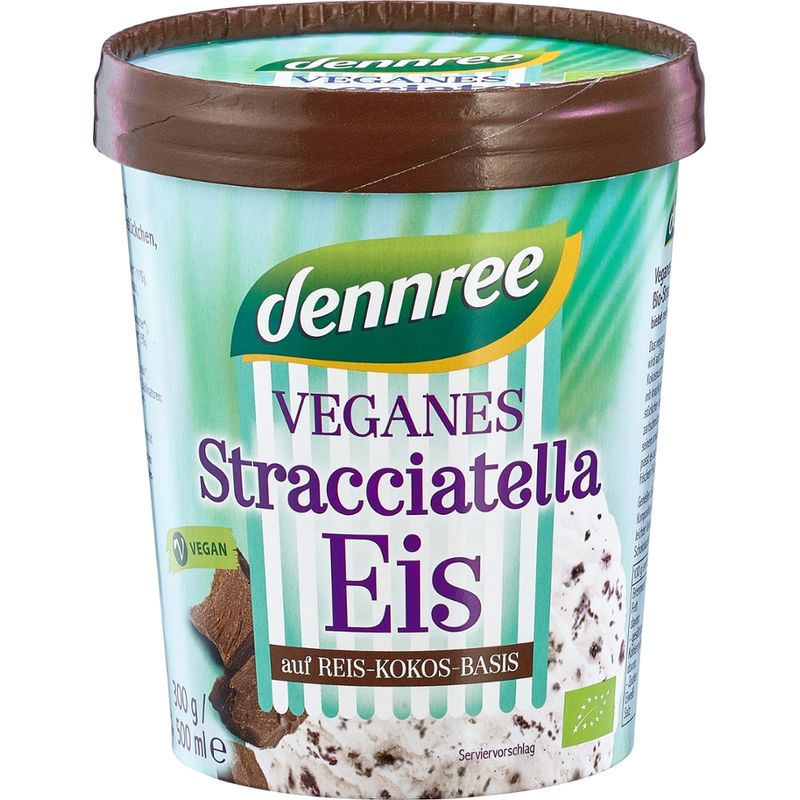 dennree Veganes Stracciatella-Eis auf Reis-Kokos-Basis - Produktbild