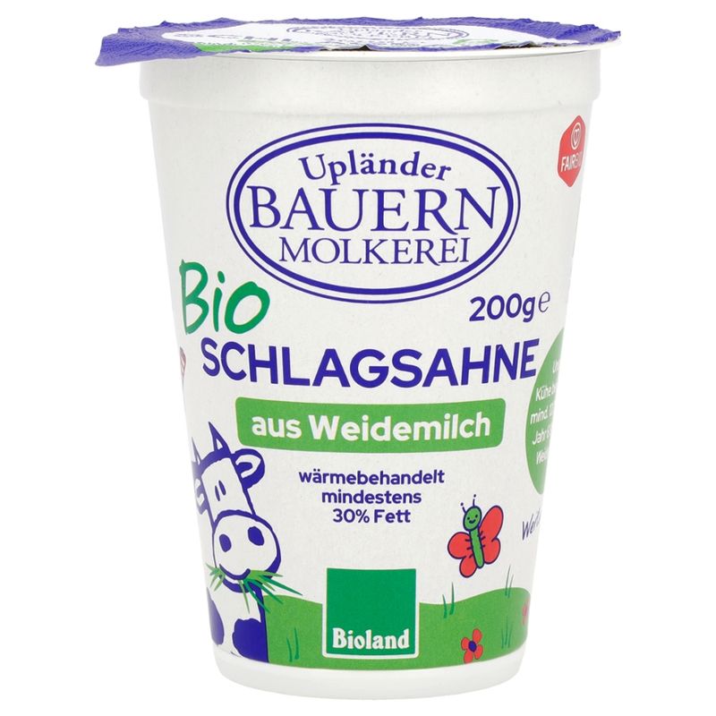 Upländer Bauernmolkerei Schlagsahne 30 % - Produktbild