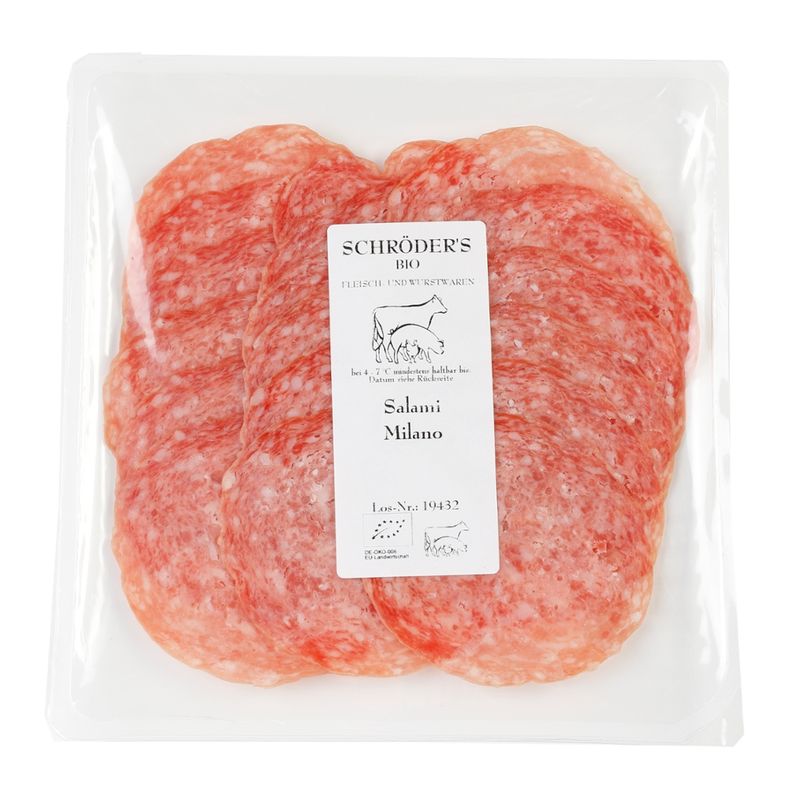 Schröder's Bio Fleisch- und Wurstwaren Salami Milano 80 g - Produktbild