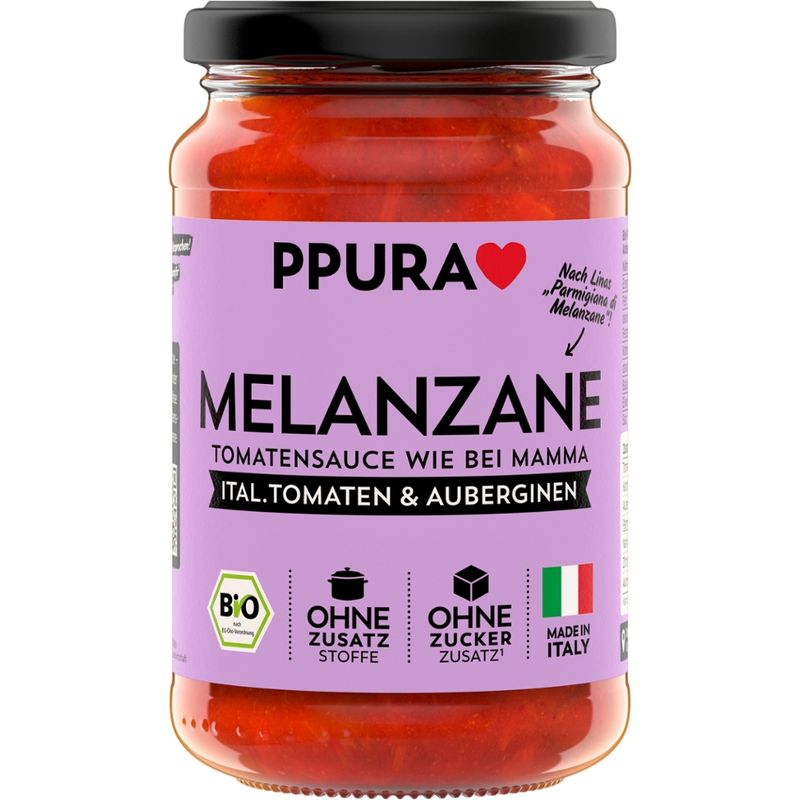 PPURA PPURA Bio Sugo Melanzane -  mit Aubergine und Parmesan - Produktbild