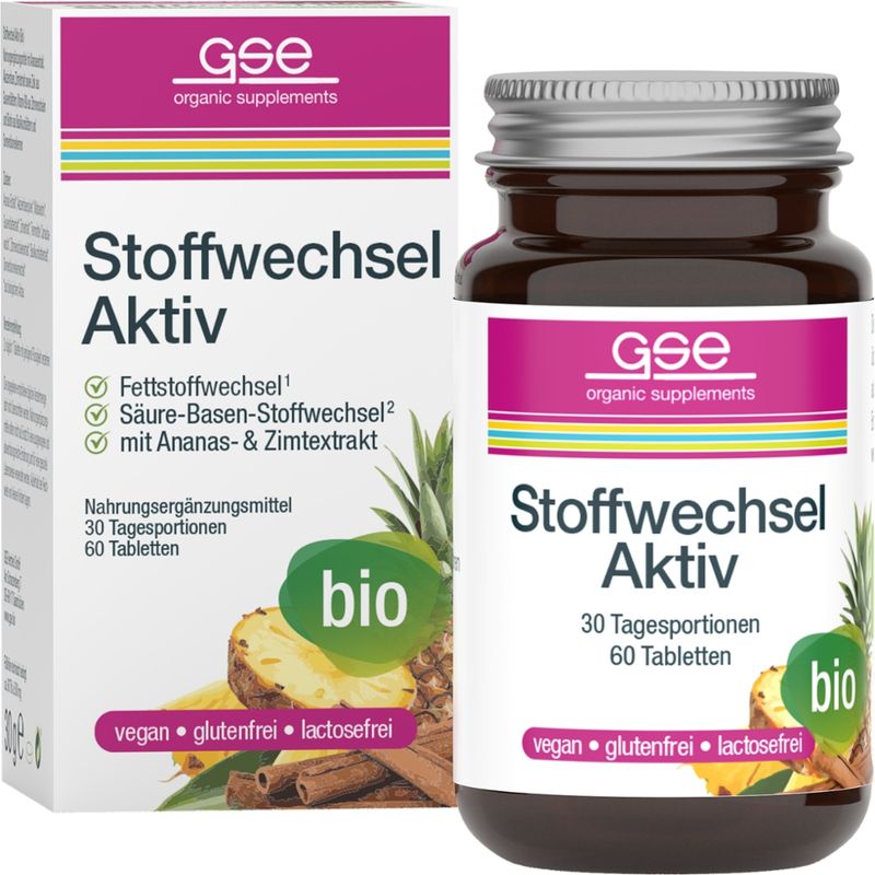 GSE  Stoffwechsel Aktiv (Bio), 60 Tabletten à 500mg - Produktbild
