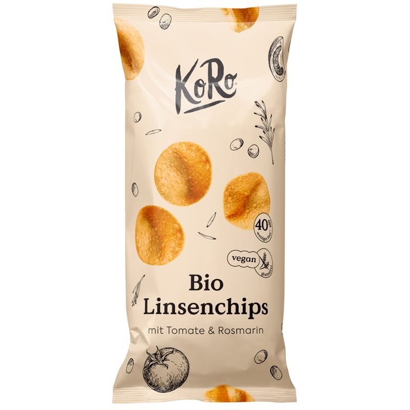 KoRo Handels GmbH Bio Linsenchips mit Tomate & Rosmarin 100 g - Produktbild