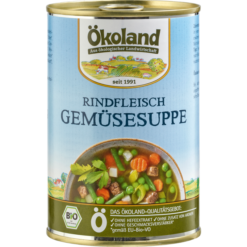 ÖKOLAND Rindfleisch-Gemüsesuppe - Produktbild
