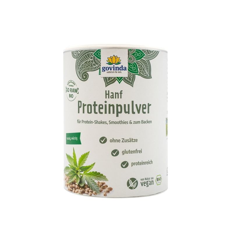 Govinda Hanf Proteinpulver für Protein-Shakes, Smoothies & zum Backen - Produktbild