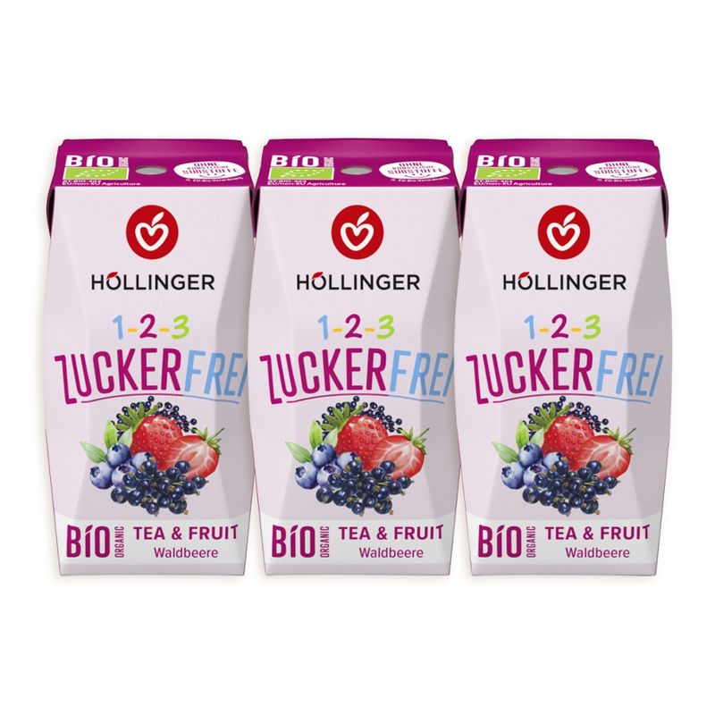 IMS Höllinger 1-2-3 ZUCKERFREI Waldbeere 3x200ml - Produktbild