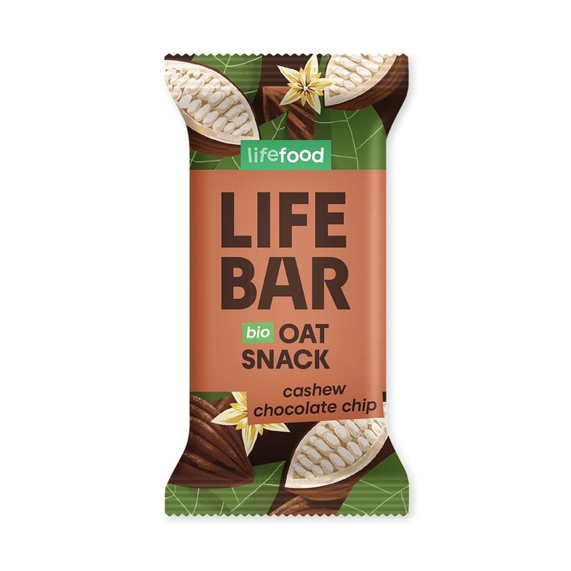 Lifefood  Lifefood Lifebar Oat Snack Cashew Chocolate Chip BIO - Produktbild