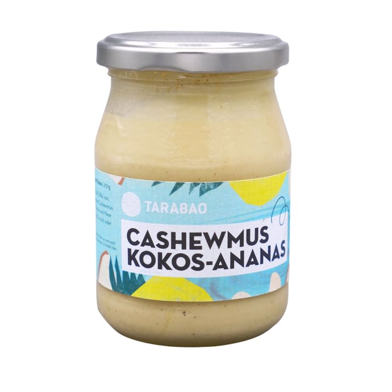 TARABAO Cashewmus Kokos-Ananas im Pfandglas - Produktbild