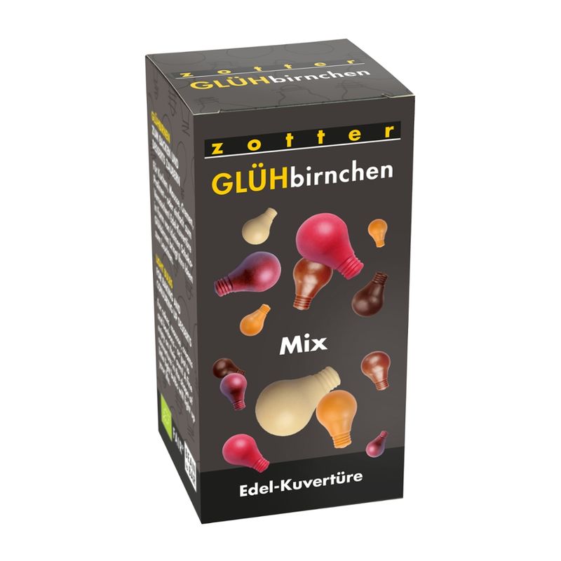 Zotter Schokolade Glühbirnchen - Mix - Produktbild