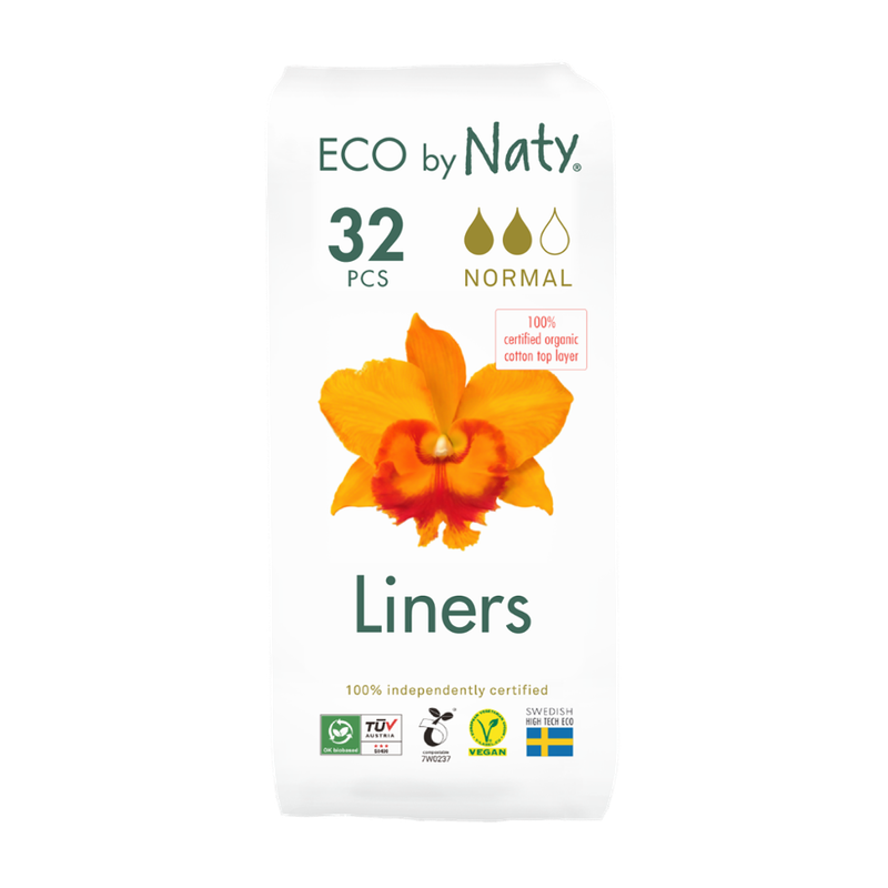Naty Eco by Naty Slipeinlagen Normal 32 Stück. 100% Kompostierbare Materialien. Vegan - Produktbild