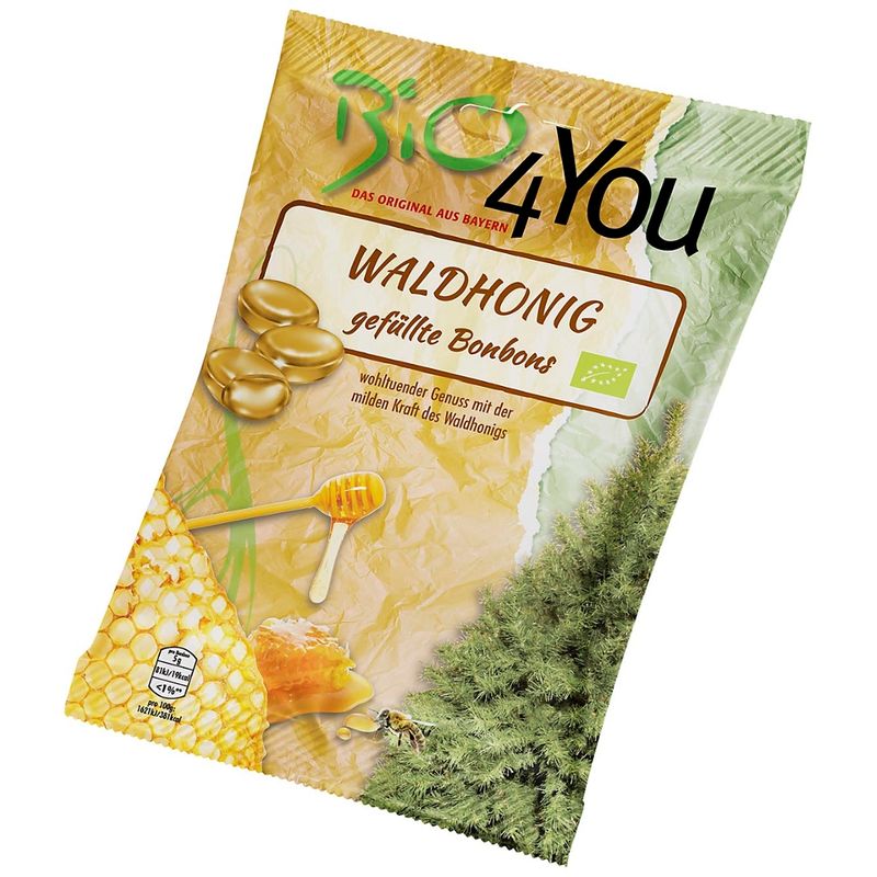 Bio4You Bio-Bonbon-Waldhonig, gefüllt - Produktbild
