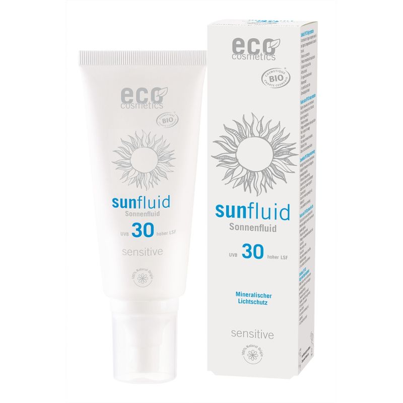 eco cosmetics Sonnenfluid LSF 30 sensitive - Produktbild