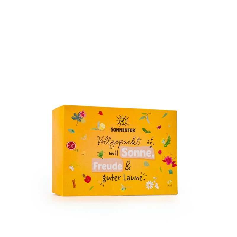 Sonnentor Geschenkkarton leer Freude, XS 19,3x13,9x9 cm (gelb) - Produktbild