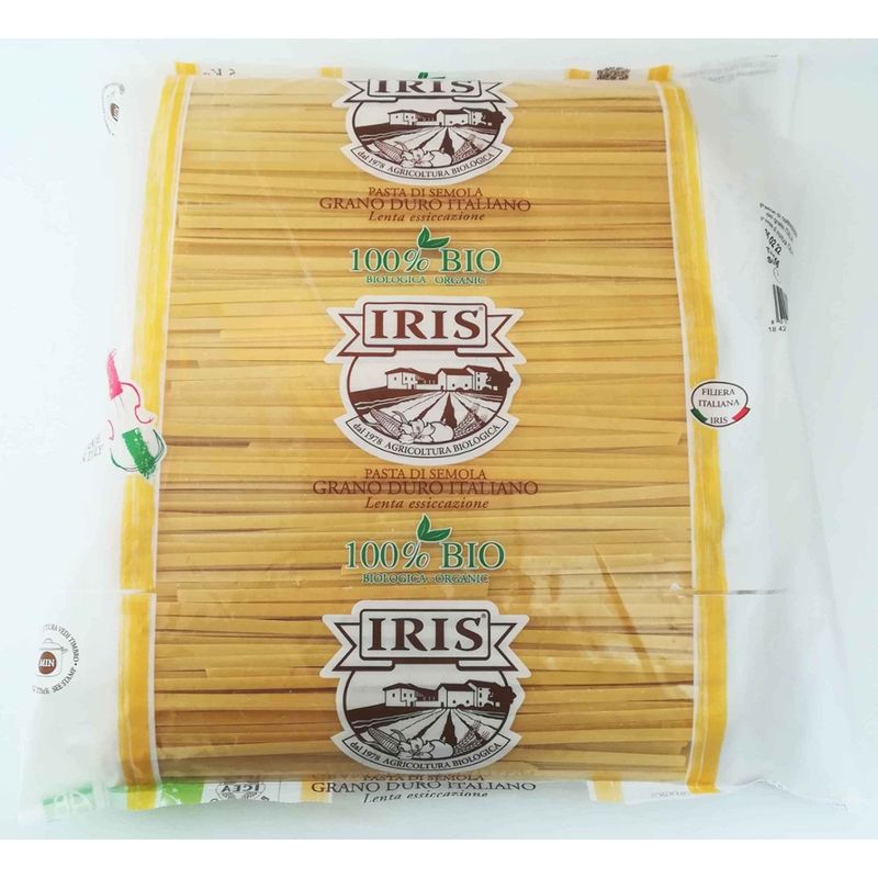 IRIS  Linguine, gerade sehr schmale Bandnudeln hell aus Hartweizengriess fuer das Gastronomie in  5 kg. Verpackung - Produktbild