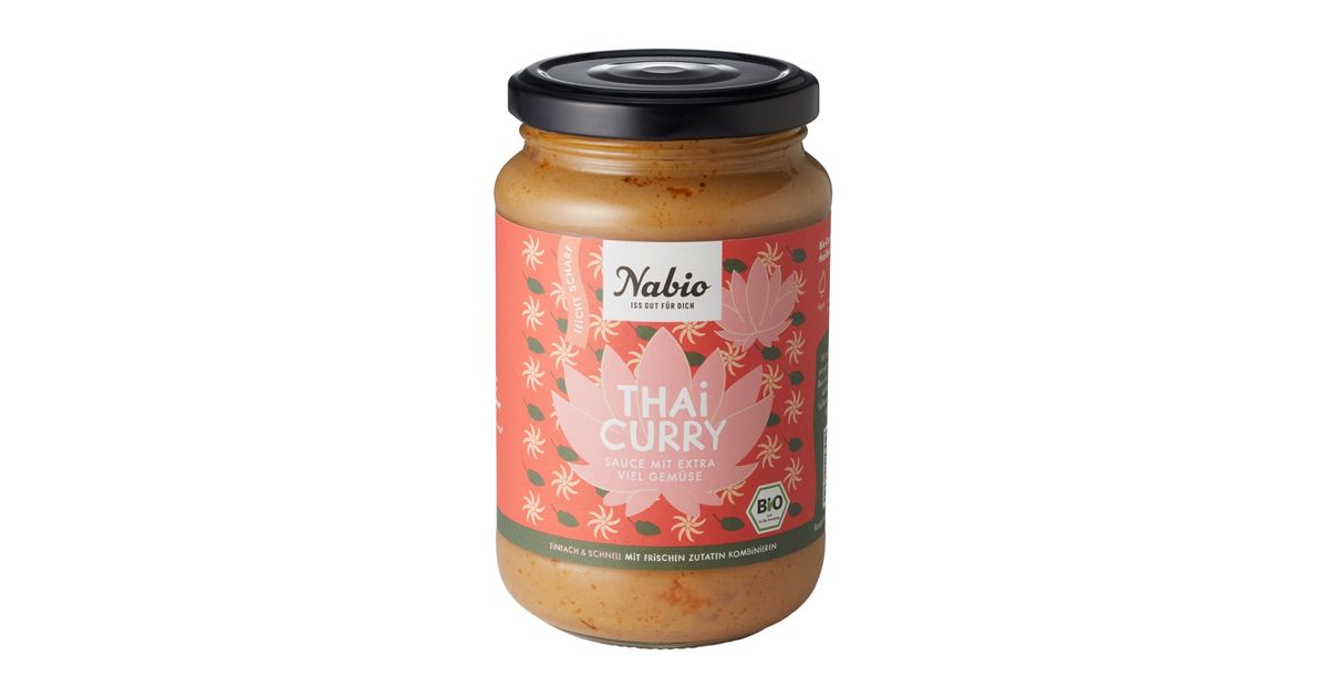 Nabio Asia Sauce Thai Curry Sauce mit extra viel Gemüse | bio123