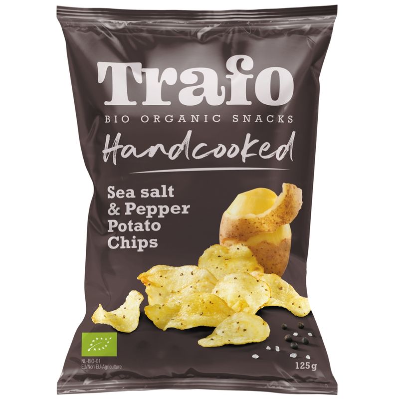 Trafo Handcooked Chips Seasalt & Black Pepper - Produktbild