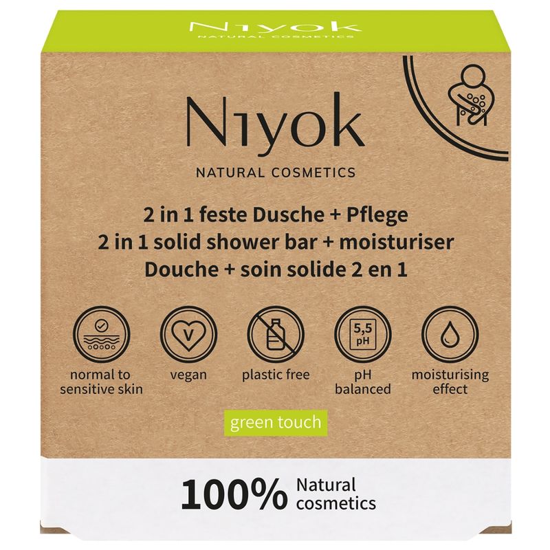 Niyok NIYOK - 2 en 1 douche solide & soin Green Touch - Produktbild