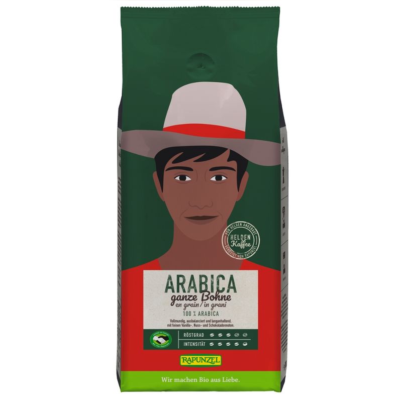 Rapunzel Heldenkaffee Arabica, ganze Bohne HIH - Produktbild