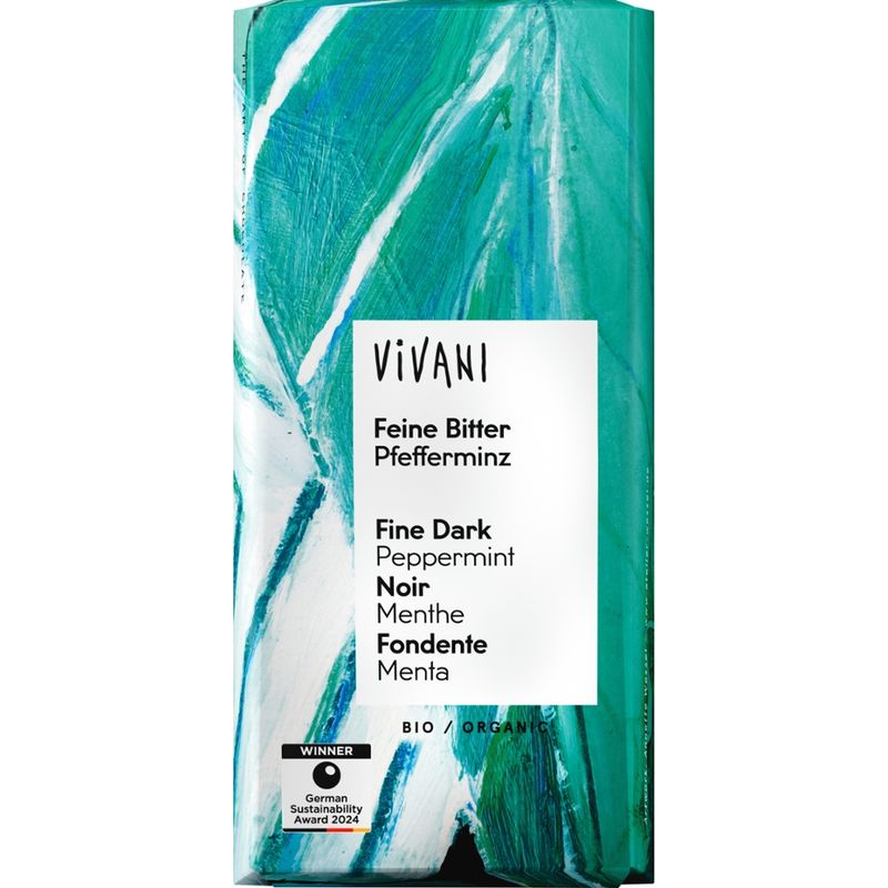Vivani Feine Bitter Pfefferminz Schokolade - Produktbild