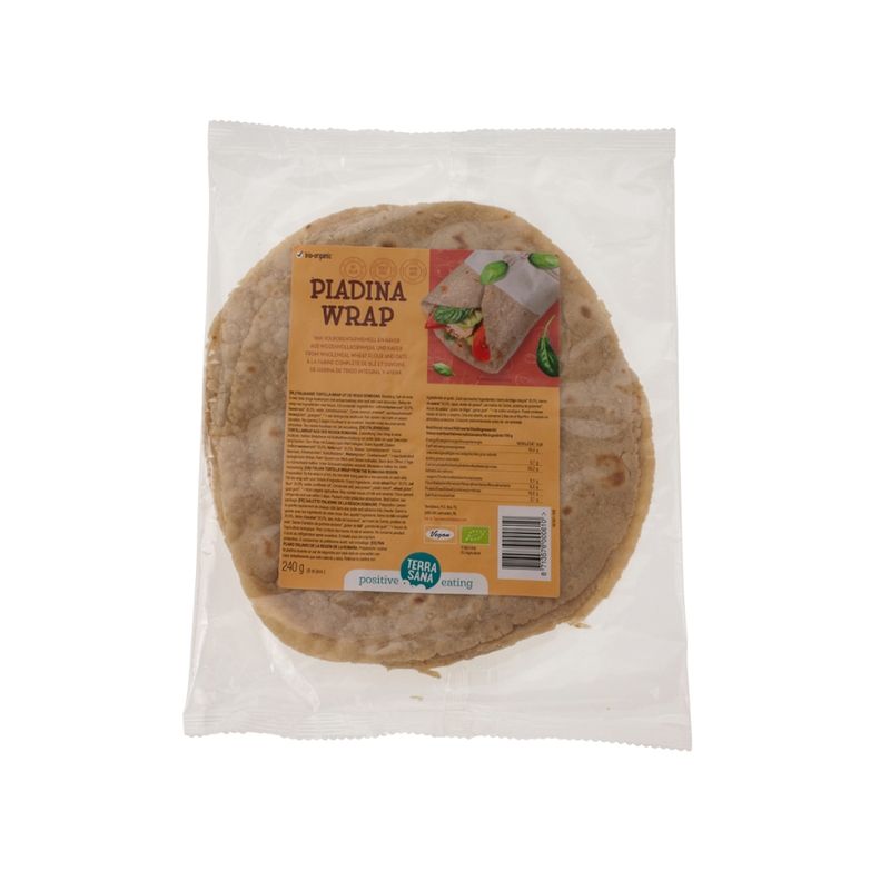 TerraSana Piadina Wrap Weizenvollkornmehl und Hafer - Produktbild