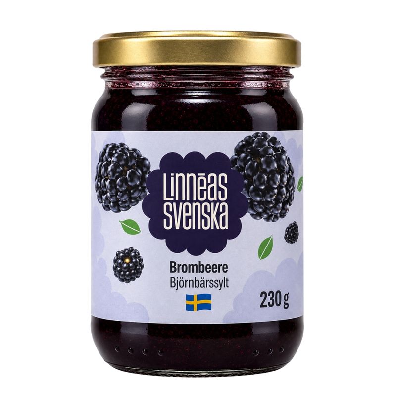 Linnéas Svenska Björnbärssylt, kbA, Brombeere - Produktbild