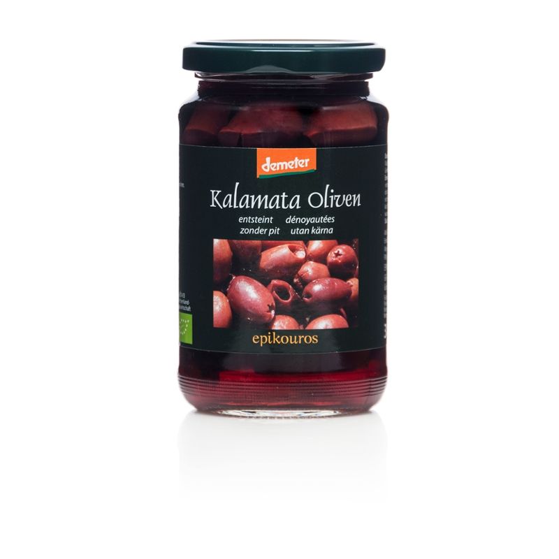 EPIKOUROS Demeter Kalamata Oliven entsteint in Meersalzlake - Produktbild