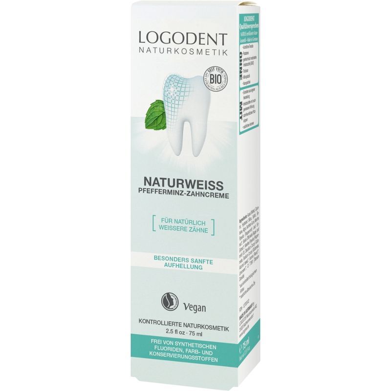 Logona NATURWEISS Pfefferminz Zahncreme - Produktbild