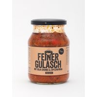 Veganer Gulasch 500g Fertiggericht im Mehrwegglas - Produktbild