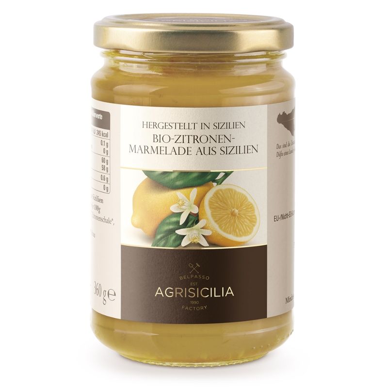 Agrisicilia Biologische sizilianische Zitronenmarmelade - Produktbild